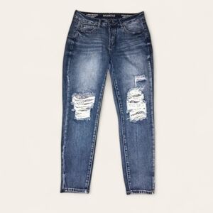 Sound/Style Hayden Girlfriend Jeans Distressing with Fabric Patches Size 4